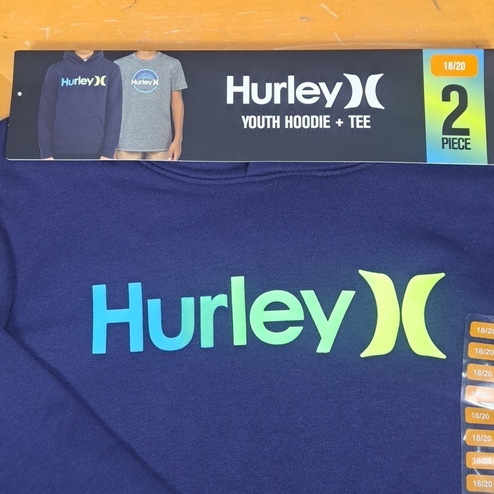 Hurley 2-piece set hoodie & t-shirt Youth 18/20 new with tags